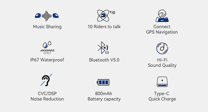 Motorcycle Bluetooth Headset - Lexin B4FM