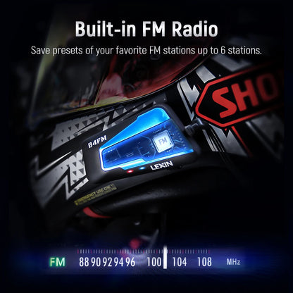 Motorcycle Bluetooth Headset - Lexin B4FM